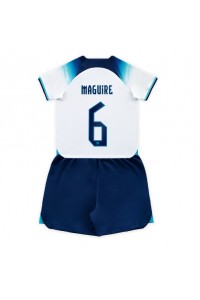 Englanti Harry Maguire #6 Jalkapallovaatteet Lasten Kotipeliasu MM-kisat 2022 Lyhythihainen (+ Lyhyet housut)